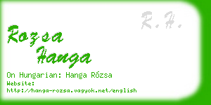 rozsa hanga business card